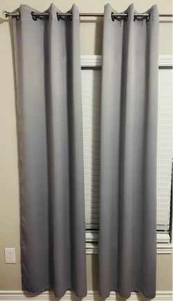 Gray Long Curtains – 2 Panels