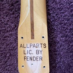 Allparts Stratocaster Strat Neck Loaded With Fender Neck Plate 