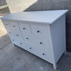 Ikea Hemnes Solid Wood White 8 Drawer Dresser