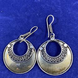 Silver Hoop Earrings Extremely Rare