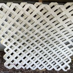 White Plastic Lattice Fence