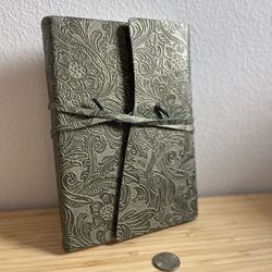 Thick Green Wrap Around Faux Leather Journal 