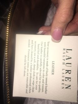 Authentic Ralph Lauren leather purse brand new with tags and dust cover