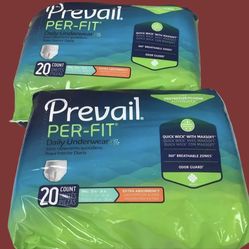 Prevail Per-fit Women’s/youth Daily Underwear 2 Bags Of 20 Count Small 20-34”