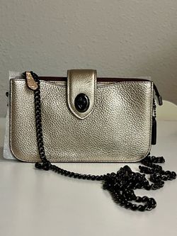 Coach Metallic Gold Leather Crossbody Bag