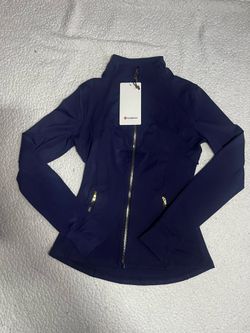gold zipper Lululemon define jacket full color navy blue w gold zipper size 2