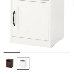 White Queen Bed Frame + Mattress + Nightstand