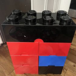 LEGO® 4 and 8-Stud Black Storage Brick Drawer 