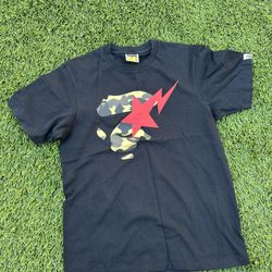 Used ONCE Authentic Vintage Bape T Tee Shirt Black Size Medium