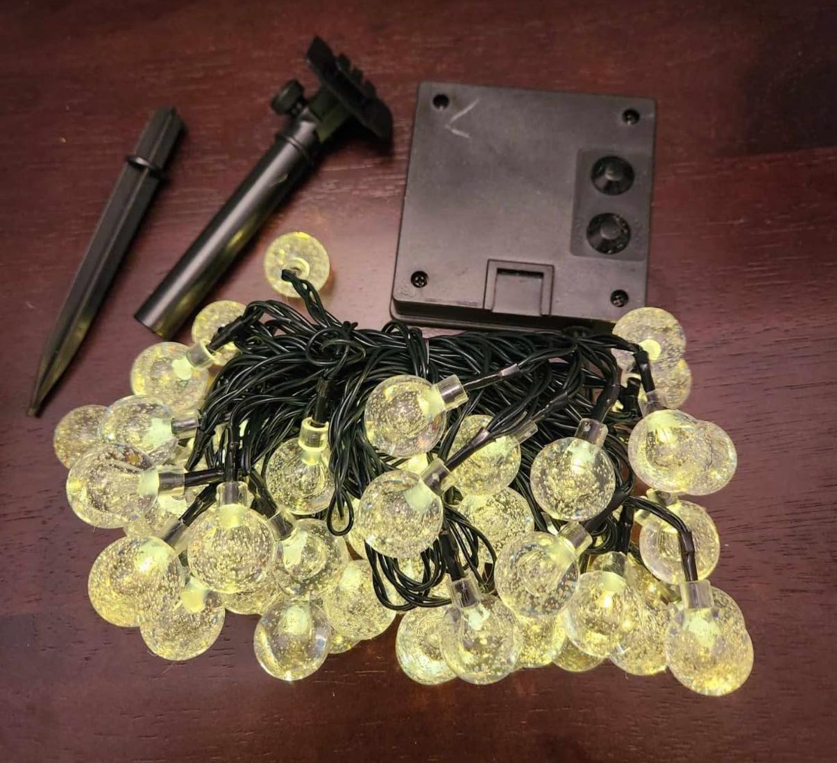 Solar String Lights Outdoor 60 LED 40 ft with 8 Lighting Modes, Waterproof Solar Powered Crystal Globe Patio Lights for Garden Yard Porch Wedding Par