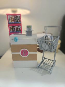 Barbie Supermarket Playset Grocery Store Cash Register & Accessories Mattel 2017