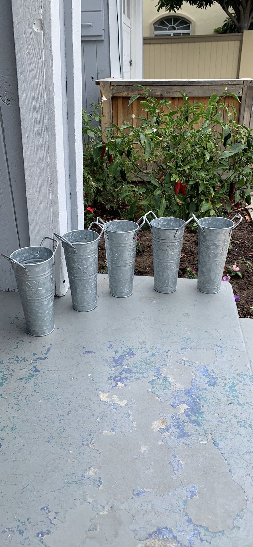 Tin Flower Vases