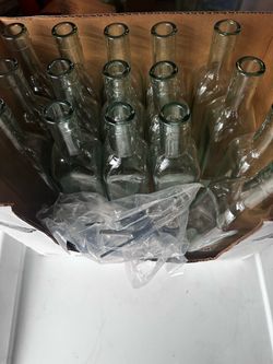 Empty Green Glass Wine Bottles – Set of 16