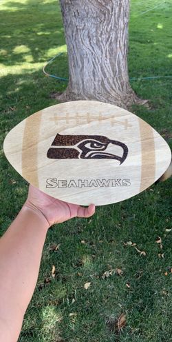 Wood Burned Football Sign