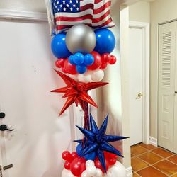 4th of July Balloon Tower 