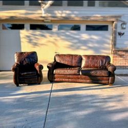 Leather Couch And Chair