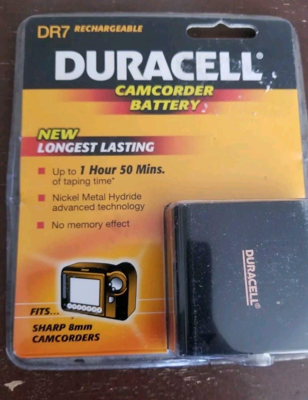 DURACELL DR7 rechargeable Camcorder battery, Sharp View Cams 8mm