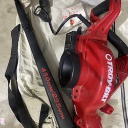 Troy-Bilt 12-Amp 450-CFM 240-MPH Corded Electric Leaf Blower with Vacuum Kit