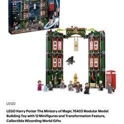 LEGO Harry Potter The Ministry of Magic 76403 Modular Model Building Toy with 12 Minifigures and Transformation Feature, Collectible Wizarding World G