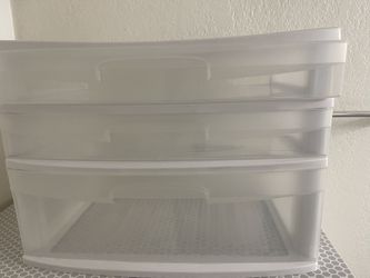Sterilite 3-drawer Wide plastic countertop storage organizer