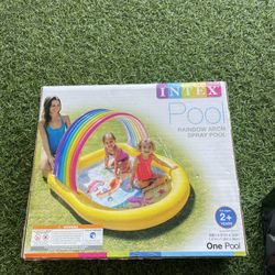 intex baby pool rainbow arch spray pool