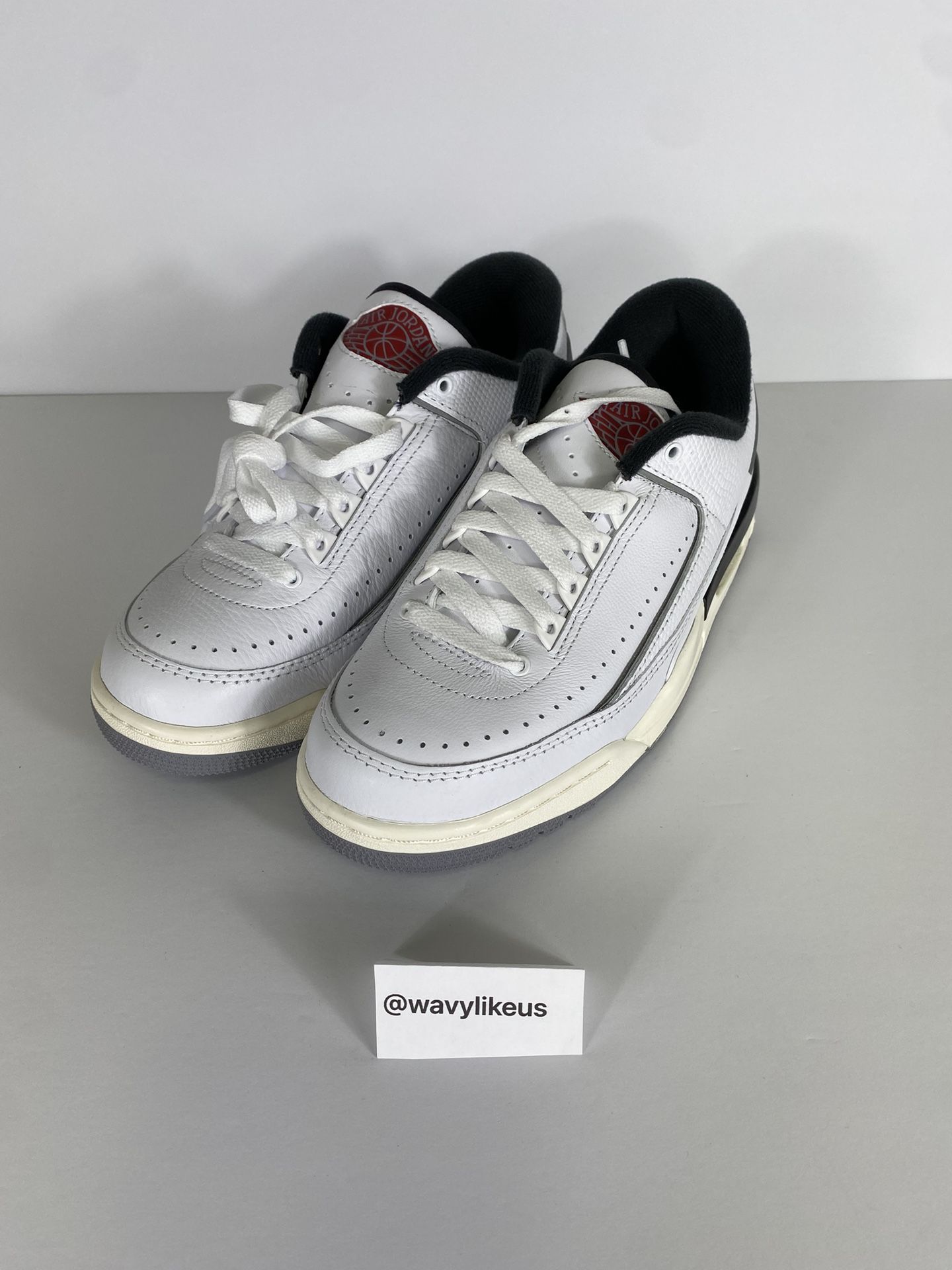 NIKE Air Jordan 2/3 White Black Metallic Silver Mens Size 8 [FD0383-148]