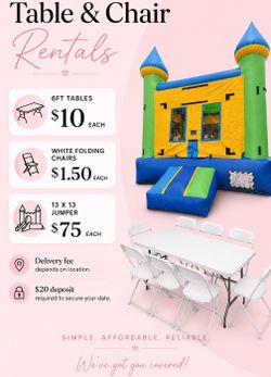 Chairs, tables and jumper