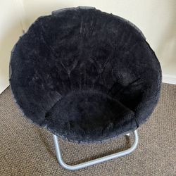 Mainstays Faux Fur Saucer Chair Black