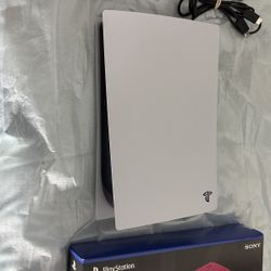 PS5 Digital Working And Updated! Includes Brick Red Covers!