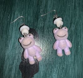 Cute Earrings (frog &mushrooms)