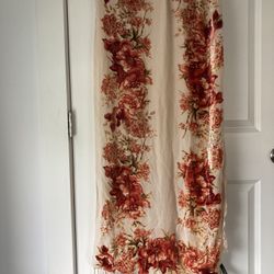 Lauren Rayon/Silk Reversible Flower Flocked Shawl