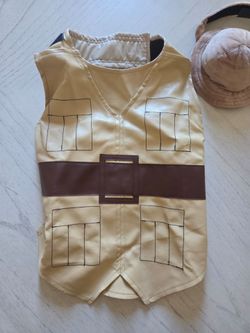 CheetahBoo Dog Safari Costume Vest with Hat