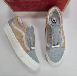 Vans Old Skool 36 DX Anaheim Factory Gray Pony Hair Skate Shoe Sneaker Women 6.5