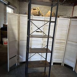 Bookshelf 6-Tier Ladder Shelf 110lbs Display Shelf Vintage Industrial Style Bookcase for Home Office, Living Room