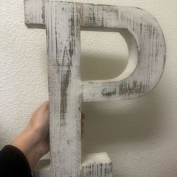 Letter P Wood Decor 