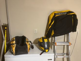 Alpine stars motorcycle helmet and jacket $389