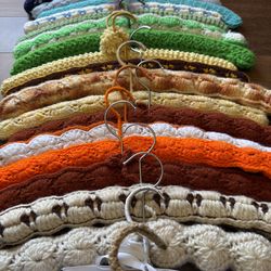 Crochet Covered Vintage Hangers Handmade