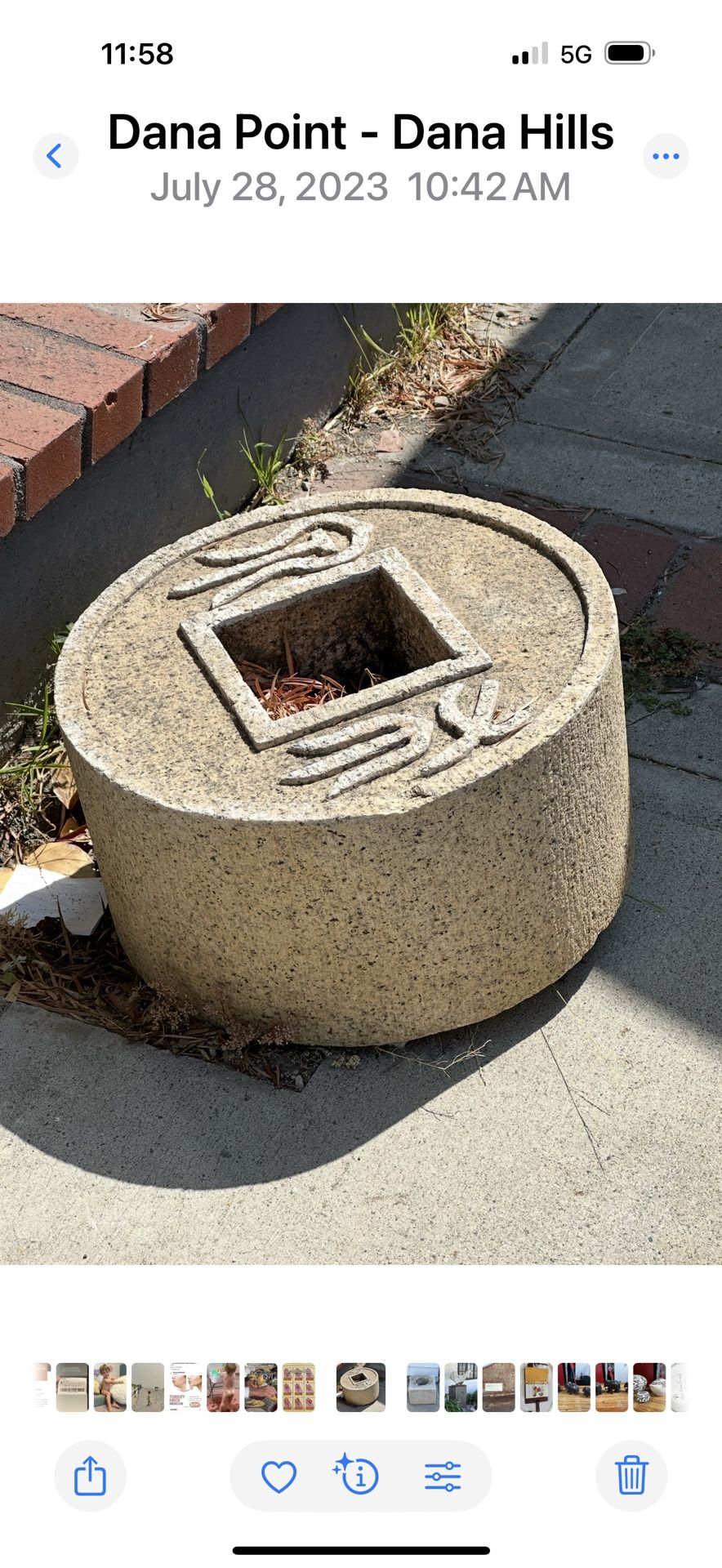 Asian Stone Medallion Basin
