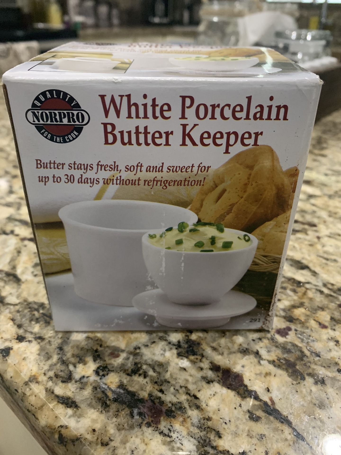 NIB porcelain butter keeper