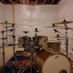 Pearl Masters Maple Complete Drum Set With Everything Shown!