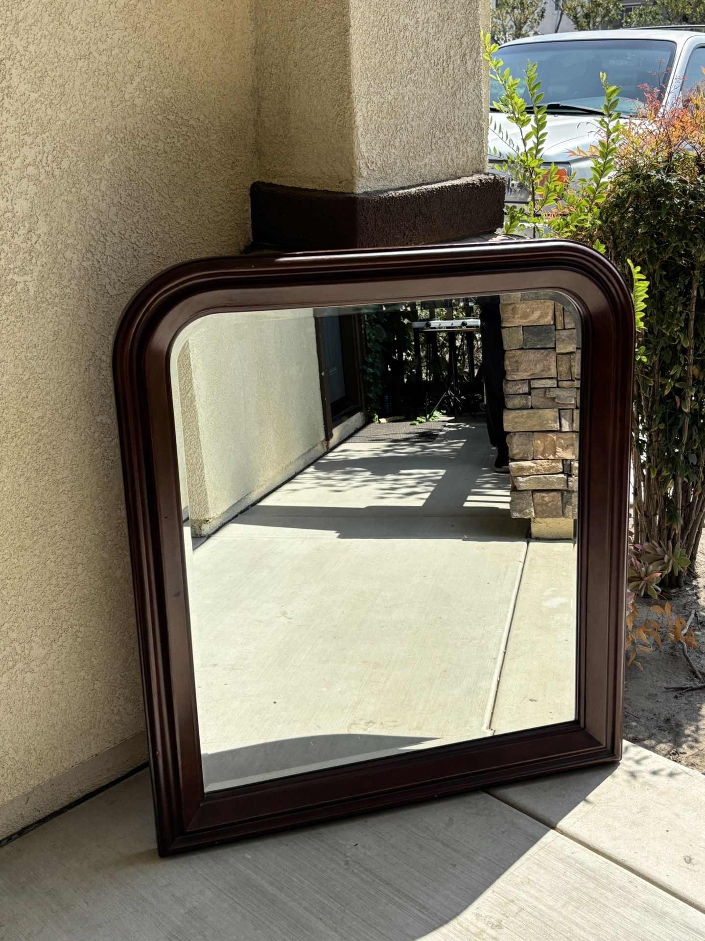 Vintage Antique Solid Wood Mirror