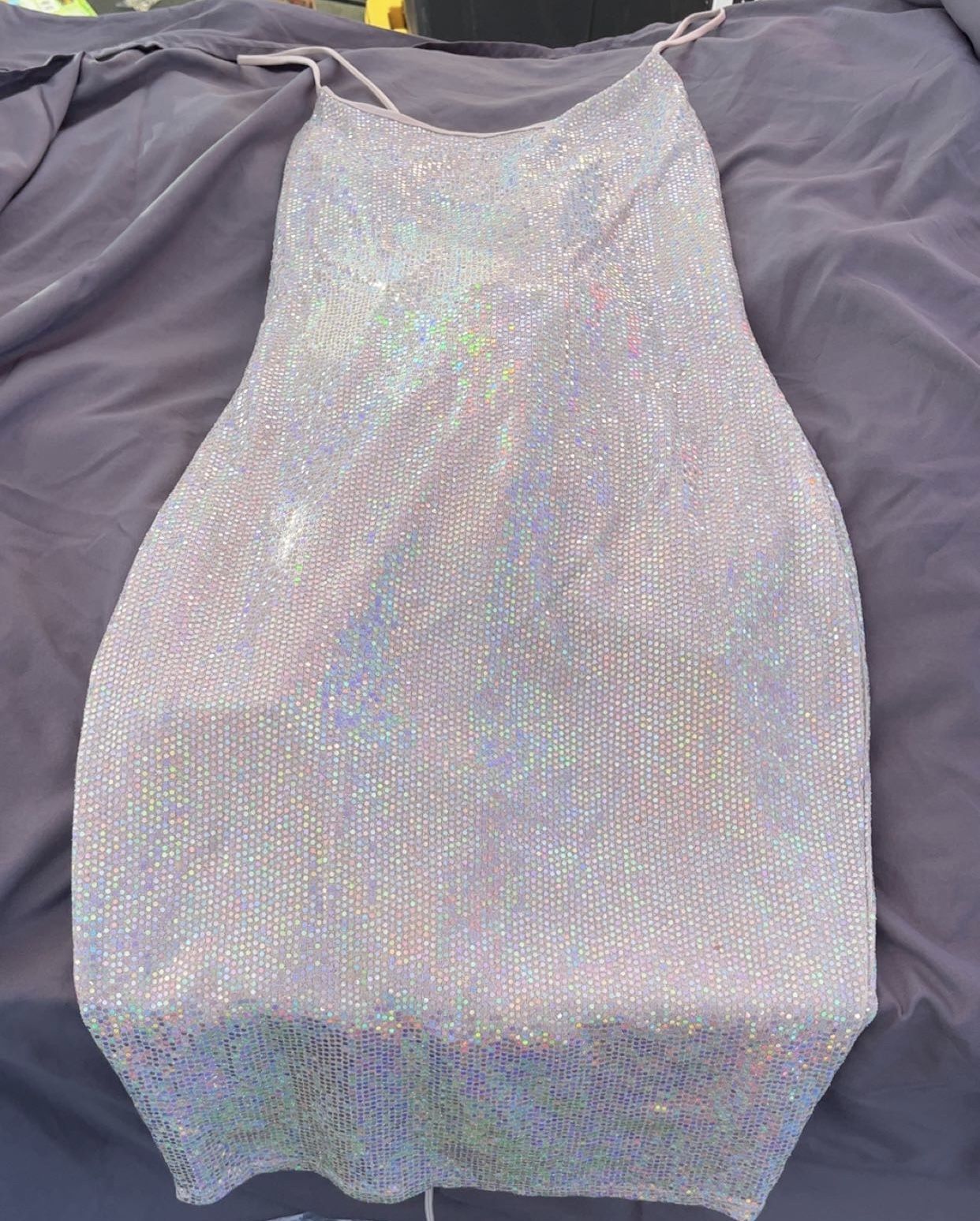 silver disco dress