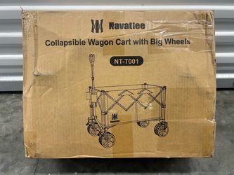 Navatiee Collapsible Wagon Cart with Big Wheels