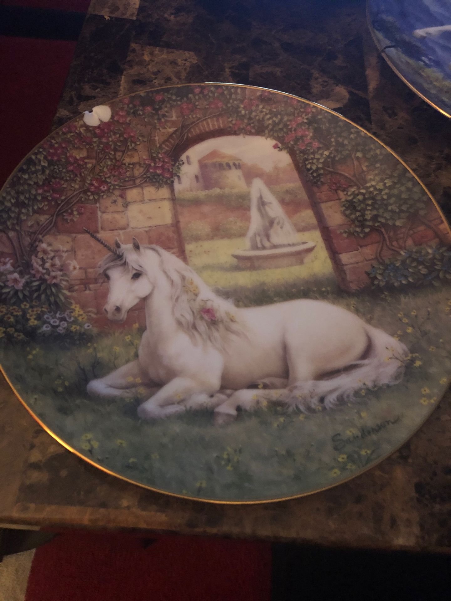 The enchanted world of the unicorn plate collection