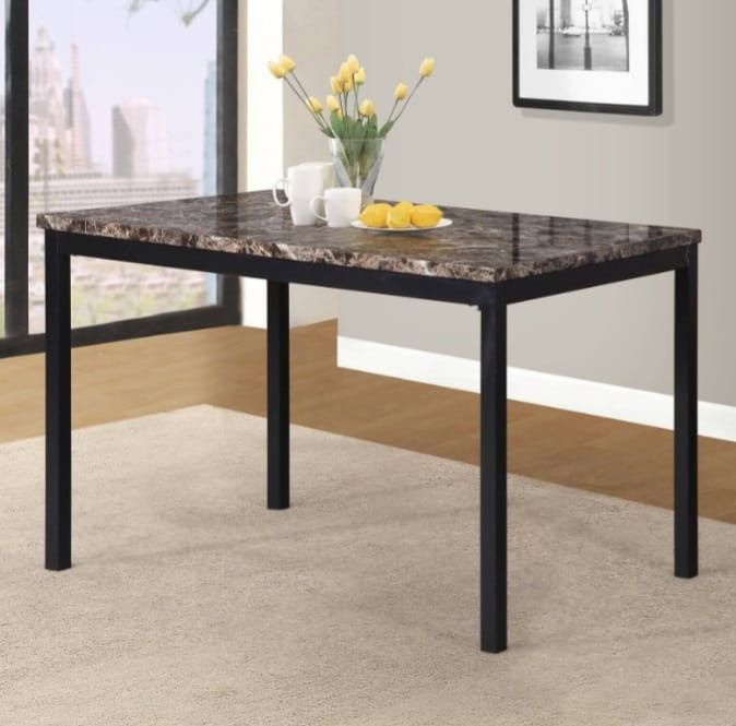 BRAND NEW
Roundhill Noyes Metal 5 Piece Dining Set with Laminated Faux Marble Top