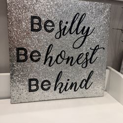 Decorative Glitter Quote Frame 