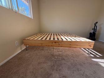 FREE Pine ikea platform queen bed frame
