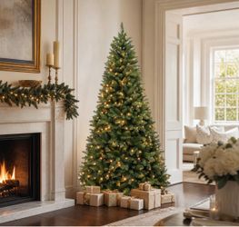 Home Accents Holiday 7.5 ft. Festive Pine LED Pre-Lit Christmas Tree