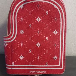 Red Sprayground Satchel 8 1/2 Inches Tall