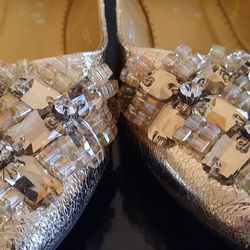 Gold Wedding Flat Shoes 